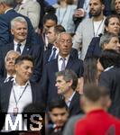 26.06.2024, Fussball UEFA EURO 2024, Vorrunde, 3.Spieltag, Georgien - Portugal, in der Arena AufSchalke Gelsenkirchen, Ehrentribne,  mit Philipp Lahm, Marcelo Rebelo de Sousa (mitte, Staatsprsident Portugal).

 