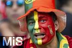 26.06.2024, Fussball UEFA EURO 2024, Vorrunde, 3.Spieltag, Georgien - Portugal, in der Arena AufSchalke Gelsenkirchen, Fans Portugal bemalt in den Landesfarben.

