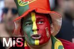 26.06.2024, Fussball UEFA EURO 2024, Vorrunde, 3.Spieltag, Georgien - Portugal, in der Arena AufSchalke Gelsenkirchen, Fans Portugal bemalt in den Landesfarben.

