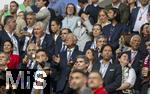 26.06.2024, Fussball UEFA EURO 2024, Vorrunde, 3.Spieltag, Georgien - Portugal, in der Arena AufSchalke Gelsenkirchen, Ehrentribne,  mit Philipp Lahm, Marcelo Rebelo de Sousa (mitte, Staatsprsident Portugal).

 