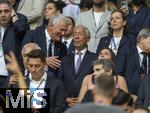 26.06.2024, Fussball UEFA EURO 2024, Vorrunde, 3.Spieltag, Georgien - Portugal, in der Arena AufSchalke Gelsenkirchen, Ehrentribne,  mit Philipp Lahm, Marcelo Rebelo de Sousa (mitte, Staatsprsident Portugal).

 