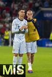 26.06.2024, Fussball UEFA EURO 2024, Vorrunde, 3.Spieltag, Georgien - Portugal, in der Arena AufSchalke Gelsenkirchen, nach dem Spiel, Cristiano Ronaldo (Portugal), Pepe (Portugal) mit der Mannschaft bei den Fans

