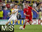 29.06.2024, Fussball UEFA EURO 2024, Achtelfinale, Deutschland - Dnemark, in der BVB-Arena Dortmund, v.l. Florian Wirtz (Deutschland) gegen Victor Kristiansen (Dnemark) 

