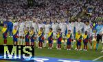 29.06.2024, Fussball UEFA EURO 2024, Achtelfinale, Deutschland - Dnemark, in der BVB-Arena Dortmund, Die Deutschen stehen in einer Linie. v.l. Leroy Sane (Deutschland), Jamal Musiala (Deutschland), Kai Havertz (Deutschland), Robert Andrich (Deutschland), Joshua Kimmich (Deutschland), Toni Kroos (Deutschland), Nico Schlotterbeck (Deutschland) , Antonio Rdiger (Deutschland), Torwart Manuel Neuer (Deutschland) und Ilkay Gndogan (Deutschland) 

