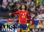 30.06.2024, Fussball UEFA EURO 2024, Achtelfinale, Spanien - Georgien, im Kln Stadion, Marc Cucurella (Spanien) mit wehenden Locken

