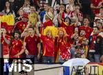 30.06.2024, Fussball UEFA EURO 2024, Achtelfinale, Spanien - Georgien, im Kln Stadion,  Torjubel die Spanischen Fans jubeln frenetsich 

