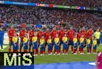 30.06.2024, Fussball UEFA EURO 2024, Achtelfinale, Spanien - Georgien, im Kln Stadion,  Spanische Spieler bei der Hymne. Fabian (Spanien), Lamine Yamal (Spanien), Nico Williams (Spanien), Pedri (Spanien), Daniel Carvajal (Spanien),  Robin Le Normand (Spanien), Mikel Merino (Spanien), Aymeric Laporte (Spanien), Marc Cucurella (Spanien), Daniel Carvajal (Spanien), Alvaro Morata (Spanien),  

