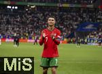 01.07.2024, Fussball UEFA EURO 2024, Achtelfinale, Portugal - Slowenien, in der Frankfurt Arena Frankfurt am Main, Schlussjubel nach dem Elfmeterschieen und dem Sieg der Portugiesen. Cristiano Ronaldo (Portugal) freut sich noch etwas verhalten 

