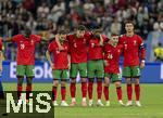 01.07.2024, Fussball UEFA EURO 2024, Achtelfinale, Portugal - Slowenien, in der Frankfurt Arena Frankfurt am Main, 
v.l. Nuno Mendes (Portugal), Bernardo Silva (Portugal), Ruben Dias (Portugal), Nelson Semedo (Portugal), Francisco Conceicao (Portugal) und Cristiano Ronaldo (Portugal) 
