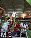 01.07.2024, Fussball UEFA EURO 2024, Achtelfinale, Portugal - Slowenien, in der Frankfurt Arena Frankfurt am Main, Die portugiesischen Fans feiern

