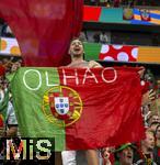 01.07.2024, Fussball UEFA EURO 2024, Achtelfinale, Portugal - Slowenien, in der Frankfurt Arena Frankfurt am Main, Die portugiesischer Fan feiert

