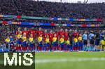 01.07.2024, Fussball UEFA EURO 2024, Achtelfinale, Portugal - Slowenien, in der Frankfurt Arena Frankfurt am Main, 
v.l. Bruno Fernandes (Portugal), Joao Cancelo (Portugal), po17, Joao Palhinha (Portugal), po10, Vitinha (Portugal), Nuno Mendes (Portugal), Ruben Dias (Portugal), Pepe (Portugal), Diogo Costa (Portugal) und Cristiano Ronaldo (Portugal) stehen in einer Reihe