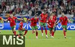 01.07.2024, Fussball UEFA EURO 2024, Achtelfinale, Portugal - Slowenien, in der Frankfurt Arena Frankfurt am Main, 
v.l.  Diogo Jota (Portugal), Ruben Dias (Portugal), Nelson Semedo (Portugal), Francisco Conceicao (Portugal) und Cristiano Ronaldo (Portugal) und Bruno Fernandes (Portugal) 