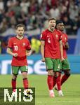 01.07.2024, Fussball UEFA EURO 2024, Achtelfinale, Portugal - Slowenien, in der Frankfurt Arena Frankfurt am Main, v.l. Bernardo Silva (Portugal), Ruben Dias (Portugal) jubeln

