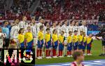 02.07.2024, Fussball UEFA EURO 2024, Achtelfinale, sterreich - Trkei, in der RB Arena Leipzig,  Trkische Mannschaft bei der Nationalhymne.

