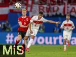 02.07.2024, Fussball UEFA EURO 2024, Achtelfinale, sterreich - Trkei, in der RB Arena Leipzig,  v.li: Nicolas Seiwald (sterreich) gegen Arda Gler (Trkei).

