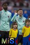 02.07.2024, Fussball UEFA EURO 2024, Achtelfinale, sterreich - Trkei, in der RB Arena Leipzig, (L-R) Kevin Danso (sterreich), Romano Schmid (sterreich)