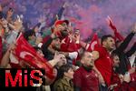 02.07.2024, Fussball UEFA EURO 2024, Achtelfinale, sterreich - Trkei, in der RB Arena Leipzig, die trksichen Fans jubeln auf den Tribnen