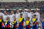 05.07.2024, Fussball UEFA EURO 2024, Viertelfinale, Spanien - Deutschland, in der Stuttgart-Arena. Die Deutschen singen die Hymne, von links:   David Raum (Deutschland), Josua Kimmich (Deutschland), Toni Kroos (Deutschland), Kai Havertz (Deutschland), Jamal Musiala (Deutschland), Leroy Sane (Deutschland) 

