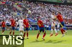 05.07.2024, Fussball UEFA EURO 2024, Viertelfinale, Spanien - Deutschland, in der Stuttgart-Arena.  v.li: Nico Williams (Spanien), Fabian (Spanien), Leroy Sane (Deutschland), Aymeric Laporte (Spanien), Rodri (Spanien), Kai Havertz (Deutschland), Robin Le Normand (Spanien) 

