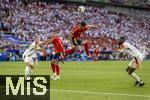 05.07.2024, Fussball UEFA EURO 2024, Viertelfinale, Spanien - Deutschland, in der Stuttgart-Arena. Das entscheidende Kopfballtor zum 2:1 in der Nachspielzeit von Mikel Merino (Spanien), v.li: Waldemar Anton (Deutschland), Joselu (Spanien), Mikel Merino (Spanien), Antonio Rdiger (Deutschland) 

