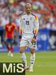 05.07.2024, Fussball UEFA EURO 2024, Viertelfinale, Spanien - Deutschland, in der Stuttgart-Arena. Leroy Sane (Deutschland) nachdenklich.

