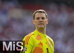 05.07.2024, Fussball UEFA EURO 2024, Viertelfinale, Spanien - Deutschland, in der Stuttgart-Arena. 
Torwart Manuel Neuer (Deutschland) nachdenklich