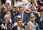 05.07.2024, Fussball UEFA EURO 2024, Viertelfinale, Spanien - Deutschland, in der Stuttgart-Arena. Ehrentribne mit Geschftsfhrer Hans-Joachim Watzke (Borussia Dortmund), DFB Prsident Bernd Neuendorf (Deutschland), Aleksander Ceferin (Prsident UEFA), Bundeskanzler Olaf Scholz (Deutschland), Premier-Minister Pedro Sanchez (Spanien), Philipp Lahm  

