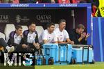 05.07.2024, Fussball UEFA EURO 2024, Viertelfinale, Spanien - Deutschland, in der Stuttgart-Arena. Trainerbank v.re. Trainer Julian Nagelsmann (Deutschland), Co-Trainer Sandro Wagner (Deutschland), Co-Trainer Benjamin Glck (Deutschland) 

