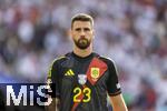 05.07.2024, Fussball UEFA EURO 2024, Viertelfinale, Spanien - Deutschland, in der Stuttgart-Arena. Torwart Simon Unai (Spanien) mit Logo auf der Brust: UEFA NATIONS LEAGUE SIEGER 2023

