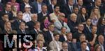 05.07.2024, Fussball UEFA EURO 2024, Viertelfinale, Spanien - Deutschland, in der Stuttgart-Arena. Ehrentribne mit  Karl Heinz Riedle, Oliver Kahn,  Joachim Lw, Rudi Vller, Andreas Rettig (DFB), u.a 

