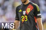 05.07.2024, Fussball UEFA EURO 2024, Viertelfinale, Spanien - Deutschland, in der Stuttgart-Arena. Torwart Simon Unai (Spanien) mit Logo auf der Brust: UEFA NATIONS LEAGUE SIEGER 2023

