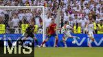 05.07.2024, Fussball UEFA EURO 2024, Viertelfinale, Spanien - Deutschland, in der Stuttgart-Arena. Florian Wirtz (2.v.re, Deutschland) Torschuss zum 1:1 Ausgleich, Torwart Simon Unai (Spanien) ohne Chance.

