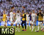 05.07.2024, Fussball UEFA EURO 2024, Viertelfinale, Spanien - Deutschland, in der Stuttgart-Arena. Frust nach der Niederlage bei Chris Jan Fhrich (Deutschland), Niclas Fllkrug (Deutschland), Thomas Mller (Deutschland), Toni Kroos (Deutschland), Ilkay Gndogan (Deutschland) 