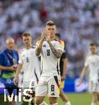 05.07.2024, Fussball UEFA EURO 2024, Viertelfinale, Spanien - Deutschland, in der Stuttgart-Arena. Frust nach der Niederlage bei Toni Kroos (Deutschland) 

