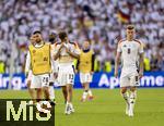 05.07.2024, Fussball UEFA EURO 2024, Viertelfinale, Spanien - Deutschland, in der Stuttgart-Arena. Frust nach der Niederlage bei Deniz Undav (Deutschland), Thomas Mller (Deutschland), und Toni Kroos (Deutschland) 
