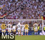 05.07.2024, Fussball UEFA EURO 2024, Viertelfinale, Spanien - Deutschland, in der Stuttgart-Arena. Frustrierter Abgang der Deutschen nach der Niederlage und dem Ausscheiden aus dem Turnier, Josua Kimmich (Deutschland), David Raum (Deutschland), Benjamin Henrichs (Deutschland), Niclas Fllkrug (Deutschland)  fassungslos.
 
