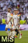 05.07.2024, Fussball UEFA EURO 2024, Viertelfinale, Spanien - Deutschland, in der Stuttgart-Arena. Frust nach der Niederlage bei Niclas Fllkrug (Deutschland),Toni Kroos (Deutschland) 