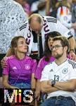 05.07.2024, Fussball UEFA EURO 2024, Viertelfinale, Spanien - Deutschland, in der Stuttgart-Arena. Frust nach der Niederlage bei Lena Wurzenberger (li, Deutschland) die Freundin von Trainer Julian Nagelsmann (Deutschland) 

