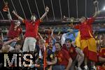 09.07.2024, Fussball UEFA EURO 2024, Halbfinale, Spanien - Frankreich, in der Mnchner-Fussball-Arena. Die spanischen Fans jubeln.
