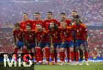 09.07.2024, Fussball UEFA EURO 2024, Halbfinale, Spanien - Frankreich, in der Mnchner-Fussball-Arena. Aufstellung der Mannschaften. Hier das Spanische Team. Torwart Simon Unai (Spanien), Nacho (Spanien), Alvaro Morata (Spanien), Fabian (Spanien), Dani Olmo (Spanien), Aymeric Laporte (Spanien), Rodri (Spanien), Nico Williams (Spanien), Lamine Yamal (Spanien), Jesus Navas (Spanien), Marc Cucurella (Spanien) 
