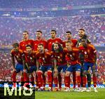 09.07.2024, Fussball UEFA EURO 2024, Halbfinale, Spanien - Frankreich, in der Mnchner-Fussball-Arena. Aufstellung der Mannschaften. Hier das Spanische Team. Torwart Simon Unai (Spanien), Nacho (Spanien), Alvaro Morata (Spanien), Fabian (Spanien), Dani Olmo (Spanien), Aymeric Laporte (Spanien), Rodri (Spanien), Nico Williams (Spanien), Lamine Yamal (Spanien), Jesus Navas (Spanien), Marc Cucurella (Spanien) 
