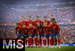 09.07.2024, Fussball UEFA EURO 2024, Halbfinale, Spanien - Frankreich, in der Mnchner-Fussball-Arena. Aufstellung der Mannschaften. Hier das Spanische Team. Torwart Simon Unai (Spanien), Nacho (Spanien), Alvaro Morata (Spanien), Fabian (Spanien), Dani Olmo (Spanien), Aymeric Laporte (Spanien), Rodri (Spanien), Nico Williams (Spanien), Lamine Yamal (Spanien), Jesus Navas (Spanien), Marc Cucurella (Spanien) 
