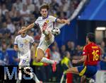 09.07.2024, Fussball UEFA EURO 2024, Halbfinale, Spanien - Frankreich, in der Mnchner-Fussball-Arena. Adrien Rabiot (Frankreich) am Ball, 
