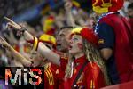 09.07.2024, Fussball UEFA EURO 2024, Halbfinale, Spanien - Frankreich, in der Mnchner-Fussball-Arena. Fans Spanien feiern ihr Team.
