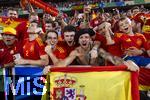 09.07.2024, Fussball UEFA EURO 2024, Halbfinale, Spanien - Frankreich, in der Mnchner-Fussball-Arena. Fans Spanien feiern ihre Mannschaft 
