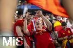 09.07.2024, Fussball UEFA EURO 2024, Halbfinale, Spanien - Frankreich, in der Mnchner-Fussball-Arena. Fans Spanien feiern ihre Mannschaft 
