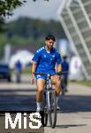 11.07.2024, Fussball 2. Bundesliga 2024/2025, 1.FC Magdeburg im Sommertrainingslager in Bad Wrishofen im Unterallgu, Training im Stadion am unteren Hart. Abu-Bekir mer El-Zein (1. FC Magdeburg) auf dem Rad