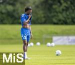 11.07.2024, Fussball 2. Bundesliga 2024/2025, 1.FC Magdeburg im Sommertrainingslager in Bad Wrishofen im Unterallgu, Training im Stadion am unteren Hart. Pierre Nadjombe (1. FC Magdeburg) nachdenklich 