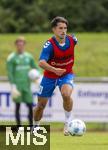 11.07.2024, Fussball 2. Bundesliga 2024/2025, 1.FC Magdeburg im Sommertrainingslager in Bad Wrishofen im Unterallgu, Training im Stadion am unteren Hart. Jason Ceka (1. FC Magdeburg) am Ball 